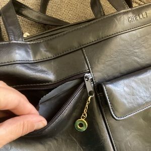 CHELLI SATCHEL PURSE DARK NAVY BLUE